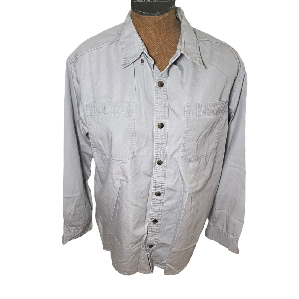 C.E.Schmidt Workwear Men's Light Blue Button-Up Shirt Size L